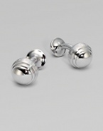 Handsomely crafted from fine sterling silver with logo detail.Sterling silverAbout ½ diam.Made in Italy