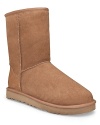 The signature pull-on boot from UGG® in soft sheepskin with suede heel guard.