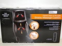 Heated Back & Shoulder Shiatsu Massage Cushion - Sharper Image Heated Back & Shoulder Shiatsu Massage Cushion - Sharper Image