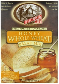 Hodgson Mill Honey Whole Wheat Bread Mix, 16-Ounce Boxes (Pack of 6)