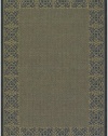 Couristan Recife Saddlestitch Grey/White Area Rug 8'6 round