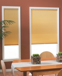 Create the lighting atmosphere you desire without sacrificing style with these cordless, room-darkening pleated shades. Metallized to evenly block out light, these sleek shades feature a modern pleat design in a range of versatile hues to complement any decor. The cordless design allows you to easily adjust each shade to the height you require. Create the lighting atmosphere you desire without sacrificing style with these cordless, room-darkening pleated shades. Metallized to evenly block out light, these sleek shades feature a modern pleat design in a range of versatile hues to complement any decor. The cordless design allows you to easily adjust each shade to the height you require.