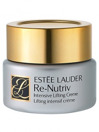 Re-Nutriv Intensive Lifting Creme is your daily lift. This extraordinary creme gives you a years-younger look as it dramatically reduces the look of fine lines and wrinkles. Skin looks smoother, firmer, virtually lifted. Precious ingredients give rare results: intensive recovery, intensive lifting, intensive hydration, intensive smoothing. A unique restorative enzyme - vital to skin's restorative ability - helps boost recovery from past environmental damage. 1.7 oz. Re-Nutriv Intensive Lifting Creme is your daily lift. This extraordinary creme gives you a years-younger look as it dramatically reduces the look of fine lines and wrinkles. Skin looks smoother, firmer, virtually lifted. Precious ingredients give rare results: intensive recovery, intensive lifting, intensive hydration, intensive smoothing. A unique restorative enzyme - vital to skin's restorative ability - helps boost recovery from past environmental damage. 1.7 oz.