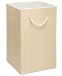 A simple & understated design makes this the perfect solution for storing your laundry in a small space. Crafted from a resin weave, this hamper holds up to two loads of laundry and features easy-carry handles that make the trip to the laundry room no big deal. A simple & understated design makes this the perfect solution for storing your laundry in a small space. Crafted from a resin weave, this hamper holds up to two loads of laundry and features easy-carry handles that make the trip to the laundry room no big deal.