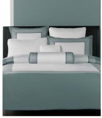 Hotel Collection Tri Colorblock Euro Sham Green / White Hotel Collection Tri Colorblock Euro Sham Green / White