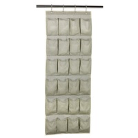 Household Essentials 24-Pocket Over-The-Door Shoe Organizer Made from 95% Recycled Materials, Celery Green Household Essentials 24-Pocket Over-The-Door Shoe Organizer Made from 95% Recycled Materials, Celery Green