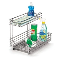 Household Essentials Undersink Sliding Organizer, Chrome, 12-Inch Household Essentials Undersink Sliding Organizer, Chrome, 12-Inch