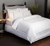 Pinzon Hotel Stitch 400-Thread-Count Egyptian Cotton Sateen Full/Queen Duvet Cover, Silver Grey