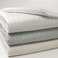 Hudson Park Cross Diamond Quilted Coverlet - King - Color: Natural Hudson Park Cross Diamond Quilted Coverlet - King - Color: Natural