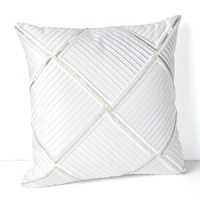 Crisp and bright, this Hudson Park Luxe embellished stripes in a polished white on white. Elegantly minimalist styling lets the luminous pattern shine through. Crisp and bright, this Hudson Park Luxe embellished stripes in a polished white on white. Elegantly minimalist styling lets the luminous pattern shine through.