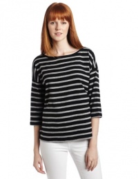 French Connection Women's Scott Stripe Top, Black/Grey, X-Small French Connection Women's Scott Stripe Top, Black/Grey, X-Small