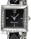 FMD Black Dial Brass and Ceramic Ladies Watch ZRT90004