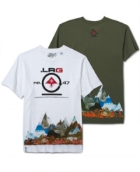 This LRG tee has a cool design made to match your rugged personality. This LRG tee has a cool design made to match your rugged personality.