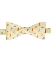 Two if by sea. This patterned bowtie from Countess Mara takes you on an instant seaside vacation. Two if by sea. This patterned bowtie from Countess Mara takes you on an instant seaside vacation.
