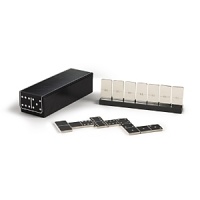 The time-honored game of dominoes gets a stylish new update in this distinguished set by Ralph Lauren Home, crafted from rich leather and polished nickel. The time-honored game of dominoes gets a stylish new update in this distinguished set by Ralph Lauren Home, crafted from rich leather and polished nickel.