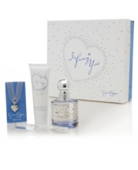 I Fancy You is the newest fragrance in the Jessica Simpson Collection. It's a soft, velvety, floral musk, which includes scents of pear, Fuji apple, lily of the valley and sandalwood. Experience the romantic floral scent of I Fancy You with this Gift Set which includes a 3.4 oz Eau de Parfum, .34 oz Eau de Parfum Pencil Spray, 3 oz Body Lotion and bonus Necklace!