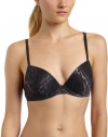 Calvin Klein Women's Seductive Comfort Etched Animal Contour Bra,Charcoal,34C