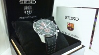 Seiko Sportura Black Dial Black Leather Band Mens Watch Seiko Sportura Black Dial Black Leather Band Mens Watch