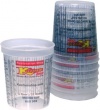 Custom Shop Pack Of 12 each 32 Ounce Paint Mix Cups with calibrated mixing ratios on side of cup