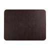 Woven of textural faux leather, this Juliska placemat makes a rich, warm backdrop to special meals.