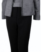 Tahari by Arthur S. Levine Lenny 3 Piece Pant Suit Set 0P Black/White [Apparel]