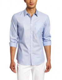Calvin Klein Sportswear Men's Long Sleeve Fine Stripe Chintz Calvin Klein Sportswear Men's Long Sleeve Fine Stripe Chintz