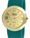 TKO ORLOGI Women's TK614-GTL Gold Slap Metal Teal Watch