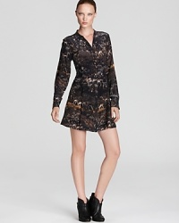 Separate yourself from the pack with this graphically fantastic safari shirt dress from Edun. Antelopes graze and and zebras gallop in a vibrant print with earthy hues. Separate yourself from the pack with this graphically fantastic safari shirt dress from Edun. Antelopes graze and and zebras gallop in a vibrant print with earthy hues.