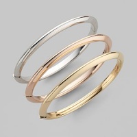 Utterly simple, utterly elegant, in polished 18k white gold, to wear on its own, or stack with others. 18k white gold Diameter, about 2¼ Push-lock closure Made in Italy Please note: Bracelets sold separately. Utterly simple, utterly elegant, in polished 18k white gold, to wear on its own, or stack with others. 18k white gold Diameter, about 2¼ Push-lock closure Made in Italy Please note: Bracelets sold separately.