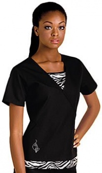 Baby Phat Wild Kingdom Solid Top with Zebra L Baby Phat Wild Kingdom Solid Top with Zebra L