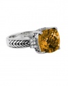 Effy Jewlery Balissima Citrine and Diamond Ring, 4.81 TCW Ring size 7