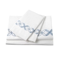 Blissliving Home Arik Sheet Set, Queen, White/Slate Blissliving Home Arik Sheet Set, Queen, White/Slate