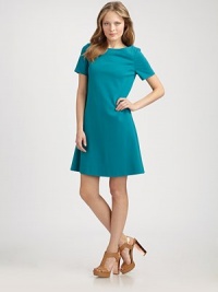 This brightly-hued, A-line style glides over the body for a flattering fit.Jewel necklineShort sleevesA-lineConcealed back zipFully linedAbout 18½ from natural waist71% viscose/23% polyamide/6% elastaneDry cleanImported of Italian fabricModel shown is 5'8½ (173cm) wearing US size 4. This brightly-hued, A-line style glides over the body for a flattering fit.Jewel necklineShort sleevesA-lineConcealed back zipFully linedAbout 18½ from natural waist71% viscose/23% polyamide/6% elastaneDry cleanImported of Italian fabricModel shown is 5'8½ (173cm) wearing US size 4.