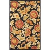 Safavieh Blossom Collection BLM912A Handmade Black and Multi Hand-Spun Wool Area Rug, 8-Feet by 10-Feet Safavieh Blossom Collection BLM912A Handmade Black and Multi Hand-Spun Wool Area Rug, 8-Feet by 10-Feet