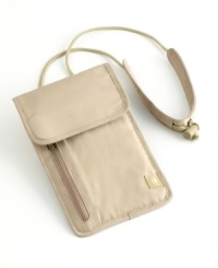 Avoid a traveler's worst nightmare by keeping cash, cards and travel documents safely tucked away and out of view. This neck pouch keeps valuables hidden under your clothes, allowing you to travel through unfamiliar areas without worry. Avoid a traveler's worst nightmare by keeping cash, cards and travel documents safely tucked away and out of view. This neck pouch keeps valuables hidden under your clothes, allowing you to travel through unfamiliar areas without worry.