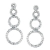 Studio 925 Circles Of Fire Cubic Zirconia Sterling Silver Drop Earrings