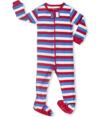 Leveret Footed American Flag Striped Pajama Sleeper 100% Cotton (Size 6M-5T) Leveret Footed American Flag Striped Pajama Sleeper 100% Cotton (Size 6M-5T)