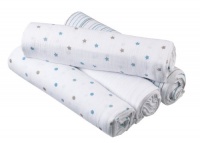Aden by aden + anais 100% Cotton 4 Pack Muslin Swaddle Blanket, Oh Boy Aden by aden + anais 100% Cotton 4 Pack Muslin Swaddle Blanket, Oh Boy
