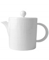 A fine line. Simply timeless, the French Organza hot beverage server is reminiscent of sheer silk, with a white-on-white pattern in versatile porcelain. A flawless choice for the contemporary home, by Bernardaud.