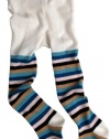 Egg By Susan Lazar Striped Knit Tights - Turqoise-2T-4T