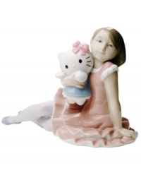 The picture of happiness, this handcrafted figurine depicts Hello Kitty and a young friend in premium Lladro porcelain with a pretty, muted palette. The picture of happiness, this handcrafted figurine depicts Hello Kitty and a young friend in premium Lladro porcelain with a pretty, muted palette.