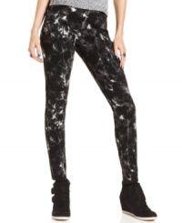 Tie-dye print provides Material Girl's skinny jeans with an infinite amount of cool. Tie-dye print provides Material Girl's skinny jeans with an infinite amount of cool.