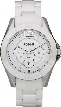 Fossil Women's CE1002 White Ceramic Bracelet White Analog Dial Multifunction Watch Fossil Women's CE1002 White Ceramic Bracelet White Analog Dial Multifunction Watch