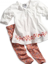 GUESS Kids Girls Toddler Woven Top with Lurex, WHITE (24M) GUESS Kids Girls Toddler Woven Top with Lurex, WHITE (24M)