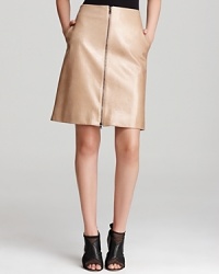 Classic meets modern with this leather Robert Rodriguez pencil skirt. The double zipper can create a slit, so you can alter the style to wear as you wish for any occasion. Classic meets modern with this leather Robert Rodriguez pencil skirt. The double zipper can create a slit, so you can alter the style to wear as you wish for any occasion.