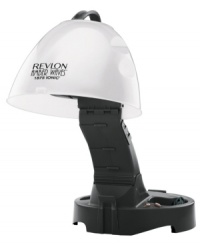 Salon styling comes home with the Revlon Amber Waves ionic bonnet dryer. Delivering full-coverage drying and hair repairing ions, this pro-style unit leaves you with luxuriously shiny, healthy locks. One-year warranty. Model RV673AW. Salon styling comes home with the Revlon Amber Waves ionic bonnet dryer. Delivering full-coverage drying and hair repairing ions, this pro-style unit leaves you with luxuriously shiny, healthy locks. One-year warranty. Model RV673AW.