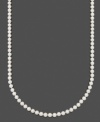 Create a look of perfection with a simple, chic strand of pearls. Necklace by Belle de Mer crafted with AA Akoya cultured pearls (6-1/2-7 mm) set in 14k gold. Approximate length: 20 inches.