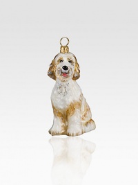 A celebration of Poland's time-honored glassmaking tradition, this charming pup sculpture in glass is lovingly crafted by skilled artisans. Handpainted glass Each ornament takes 7-10 days to complete Arrives in gift box ideal for giving or storing 2W X 3½H X 2D Handmade in Poland A celebration of Poland's time-honored glassmaking tradition, this charming pup sculpture in glass is lovingly crafted by skilled artisans. Handpainted glass Each ornament takes 7-10 days to complete Arrives in gift box ideal for giving or storing 2W X 3½H X 2D Handmade in Poland