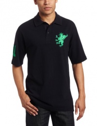 Southpole Men's Embroidered Lion at Chest Solid Color Polo, Navy, X-Large Southpole Men's Embroidered Lion at Chest Solid Color Polo, Navy, X-Large