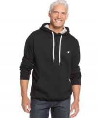 Kick back and relax knowing that you're saving the planet with this ultra-comfy eco-friendly fleece sweatshirt from Champion. Kick back and relax knowing that you're saving the planet with this ultra-comfy eco-friendly fleece sweatshirt from Champion.
